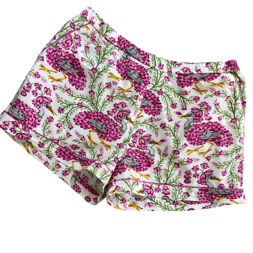Anthropologie x Printfresh Queen Lotus Pink Cloud Pajama Shorts Womens Medium